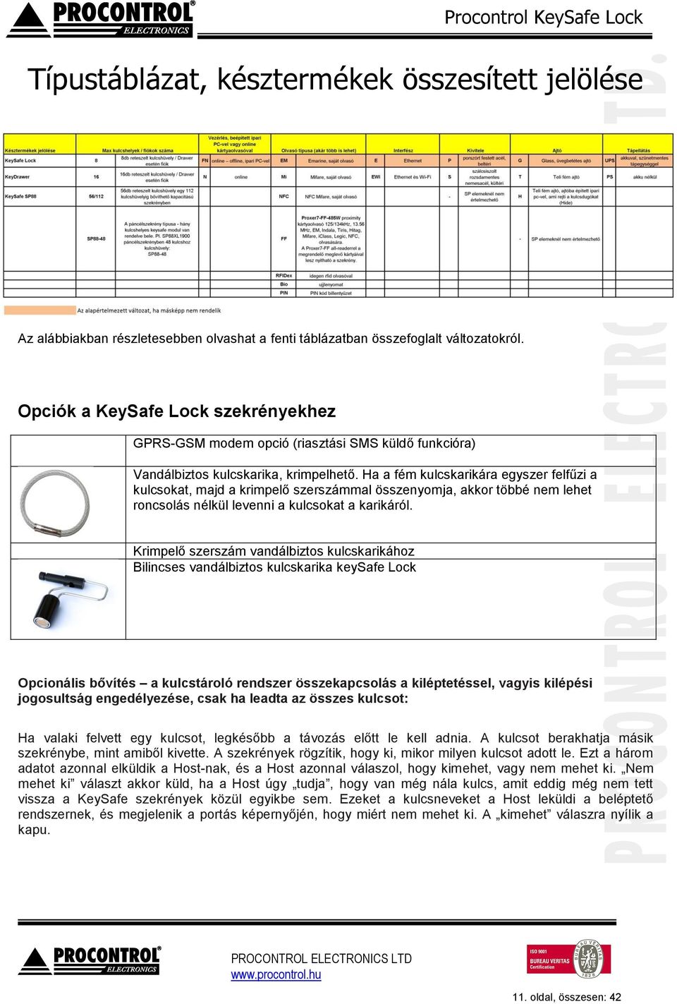 Ha a fém kulcskarikára egyszer felfűzi a kulcsokat, majd a krimpelő szerszámmal összenyomja, akkor többé nem lehet roncsolás nélkül levenni a kulcsokat a karikáról.