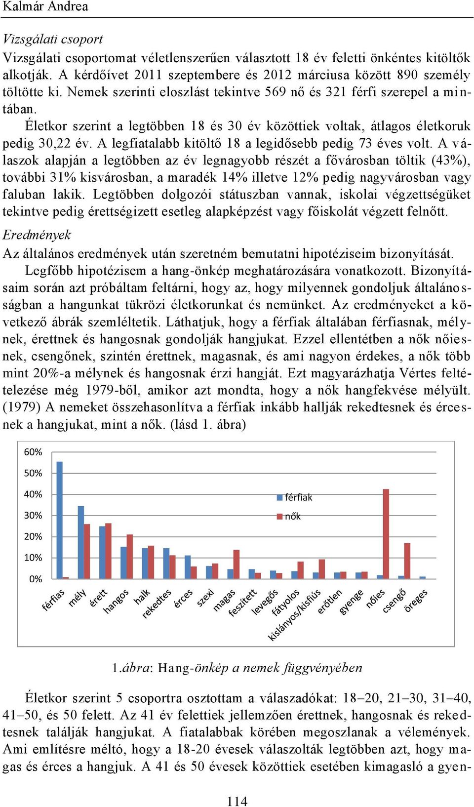 Életkor szerint a legtöbben 18 és 30 év közöttiek voltak, átlagos életkoruk pedig 30,22 év. A legfiatalabb kitöltő 18 a legidősebb pedig 73 éves volt.