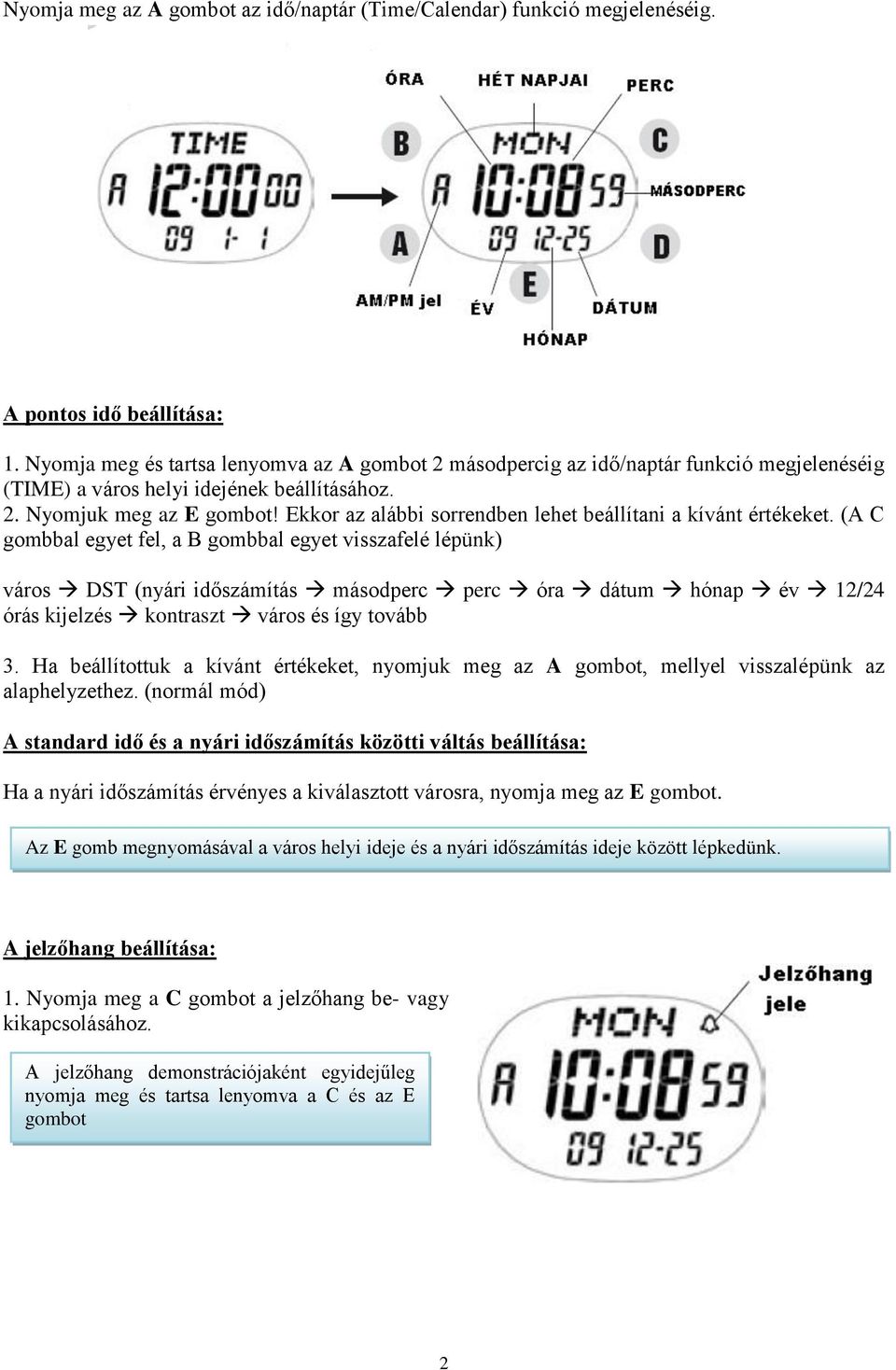 HASZNÁLATI ÚTMUTATÓ DIGITÁLIS PULSAR KARÓRÁHOZ (CAL.: W863, REF.: PV4 ) -  PDF Ingyenes letöltés