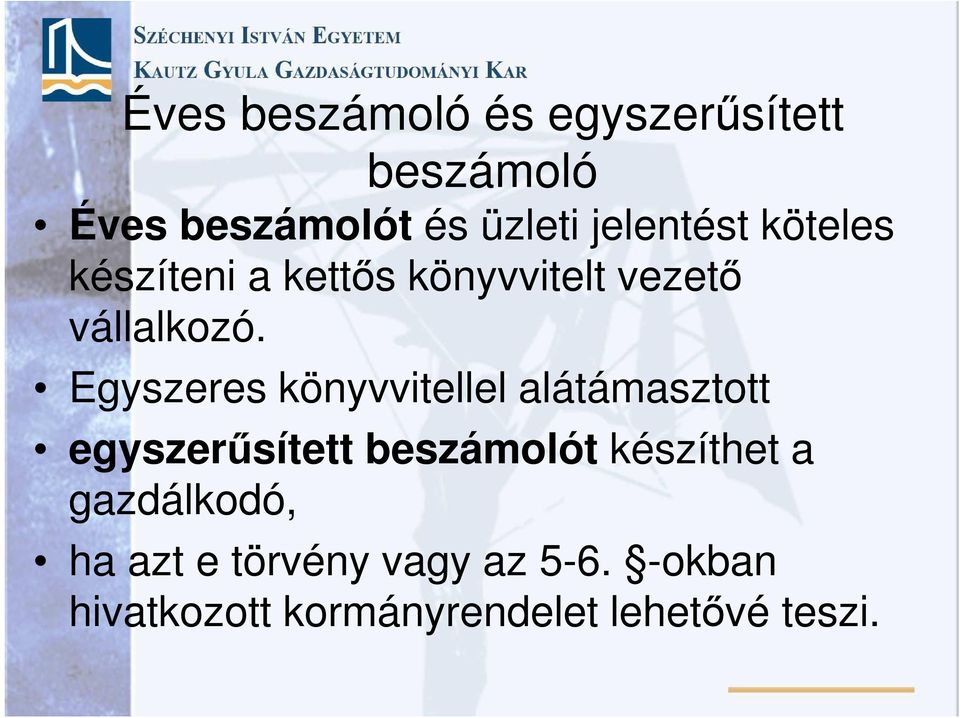 Egyszeres könyvvitellel alátámasztott egyszerűsített beszámolót készíthet a