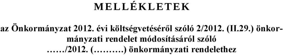 29.) önkormányzati rendelet