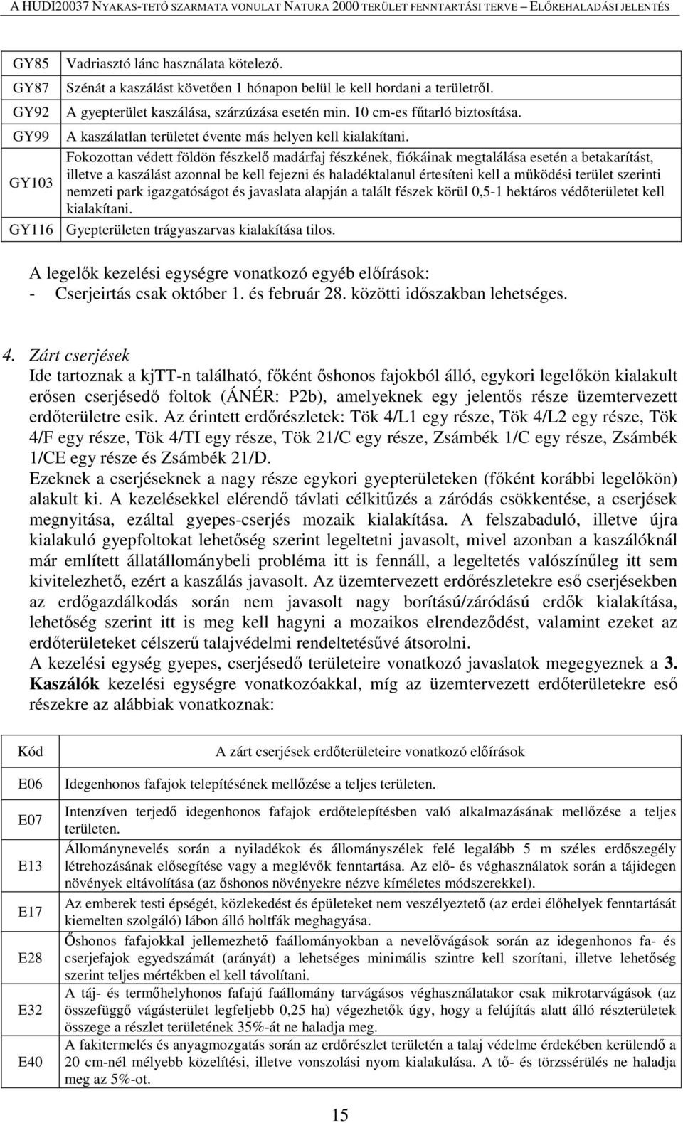 Fokozottan védett földön fészkelő madárfaj fészkének, fiókáinak megtalálása esetén a betakarítást, illetve a kaszálást azonnal be kell fejezni és haladéktalanul értesíteni kell a működési terület