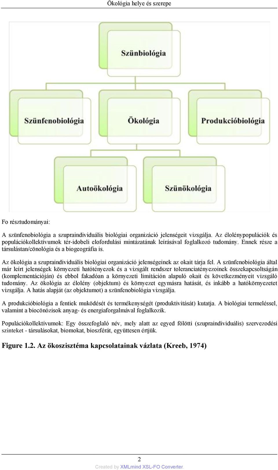 Az ökológia a szupraindividuális biológiai organizáció jelenségeinek az okait tárja fel.