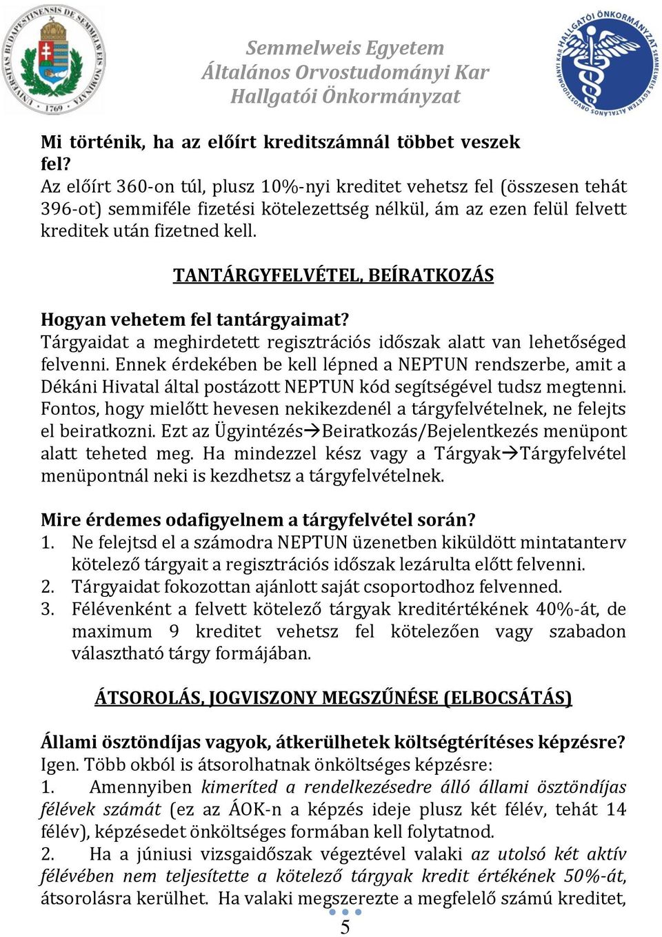 Általános Orvostudományi Kar. Kisokos ÁOK - HÖK - PDF Ingyenes letöltés