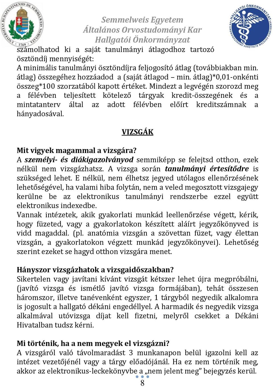 Általános Orvostudományi Kar. Kisokos ÁOK - HÖK - PDF Ingyenes letöltés