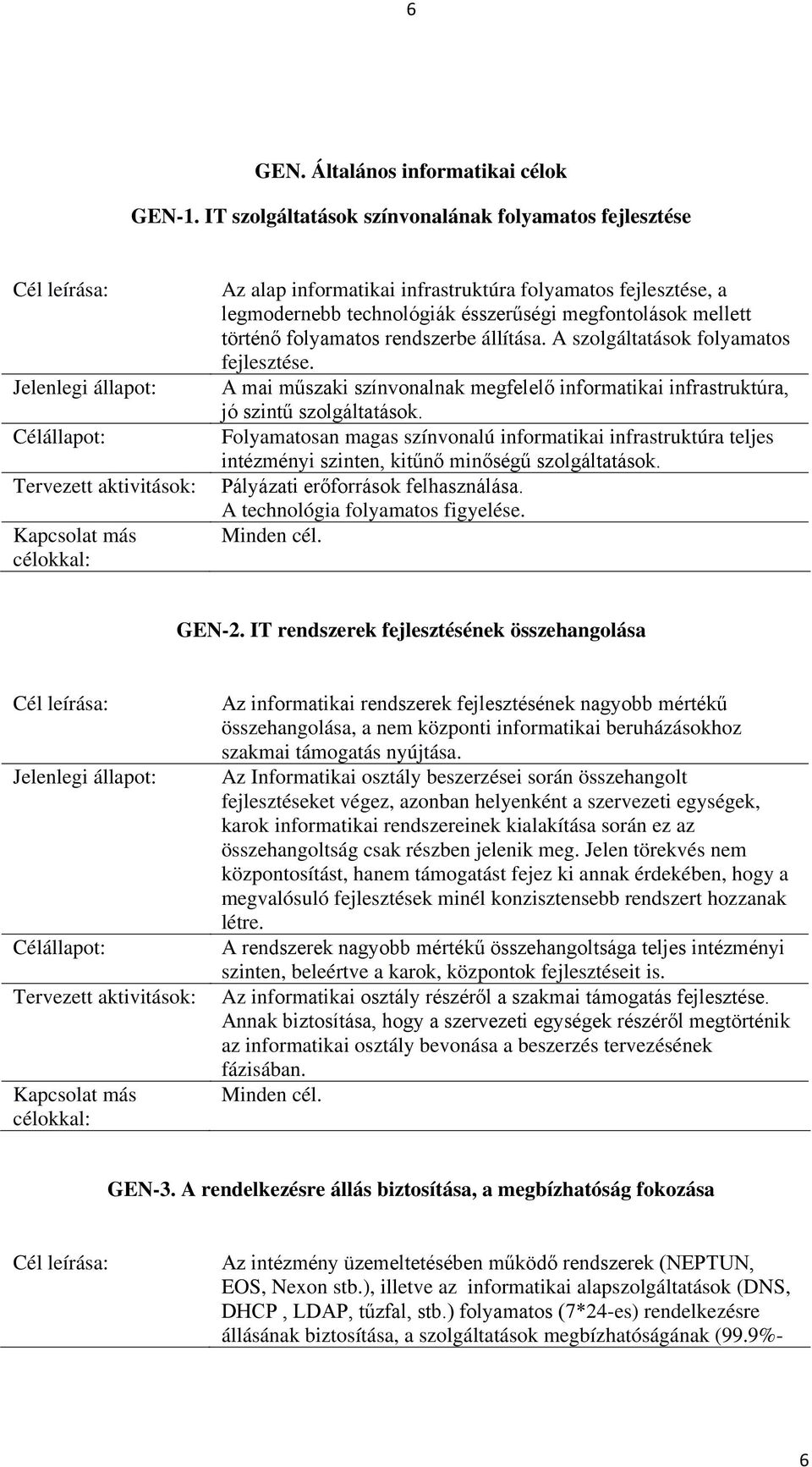 rendszerbe állítása. A szolgáltatások folyamatos fejlesztése. A mai műszaki színvonalnak megfelelő informatikai infrastruktúra, jó szintű szolgáltatások.