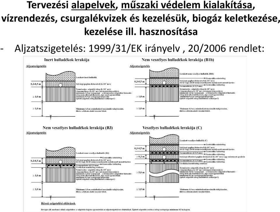 kezelésük, biogáz keletkezése, kezelése ill.