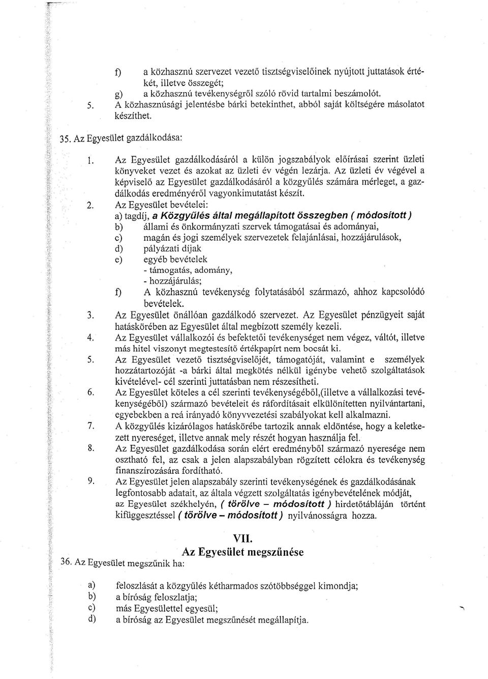 Az Egyesület gazdálkodásáról a külön jogszabályok előírásai szerint üzleti könyveket vezet és azokat az üzleti év végén lezárja.