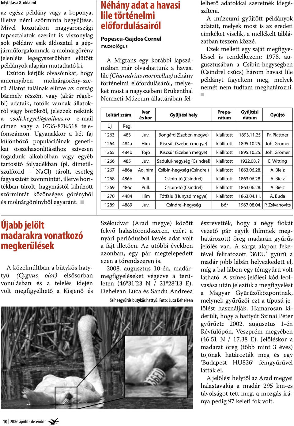 Ezúton kérjük olvasóinkat, hogy amennyiben molnárgörény-szerű állatot találnak elütve az ország bármely részén, vagy (akár régebbi) adataik, fotóik vannak állatokról vagy bőrökről, jelezzék nekünk a