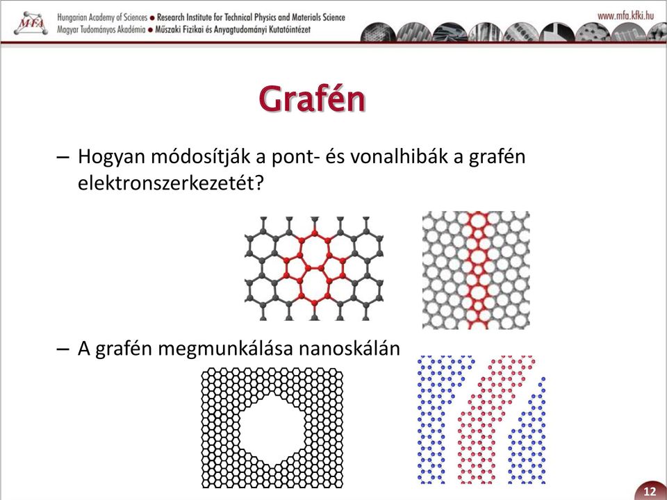 grafén elektronszerkezetét?