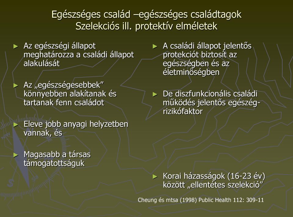 tartanak fenn családot Eleve jobb anyagi helyzetben vannak, és Magasabb a társas támogatottságuk A családi állapot jelentős