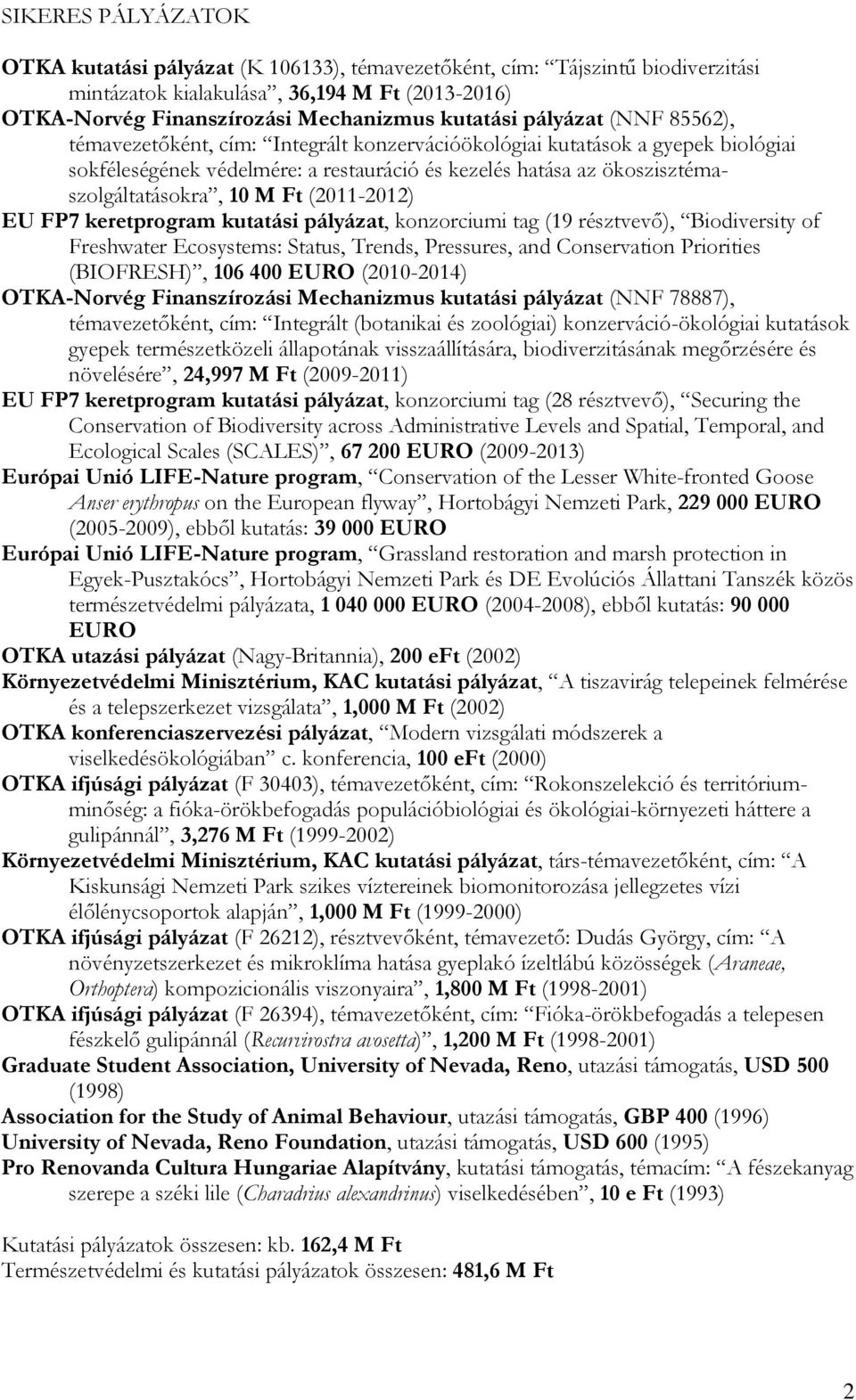 TUDOMÁNYOS ÖNÉLETRAJZ DR. LENGYEL SZABOLCS 2015/12/01 - PDF Ingyenes  letöltés