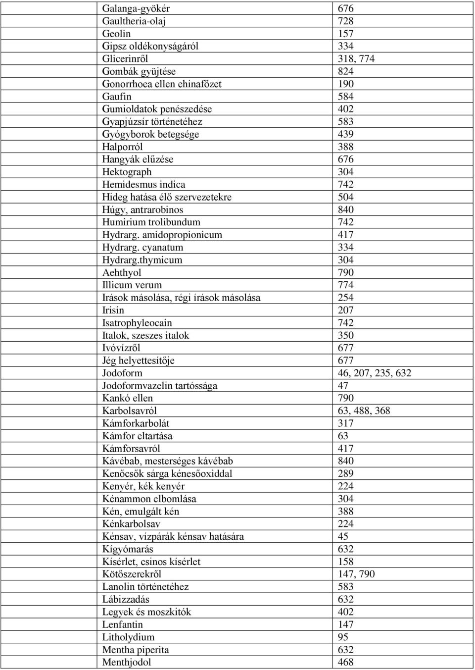 Hydrarg. amidopropionicum 417 Hydrarg. cyanatum 334 Hydrarg.
