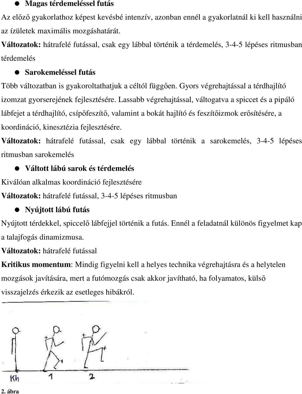 Gyors végrehajtással a térdhajlító izomzat gyorserejének fejlesztésére.