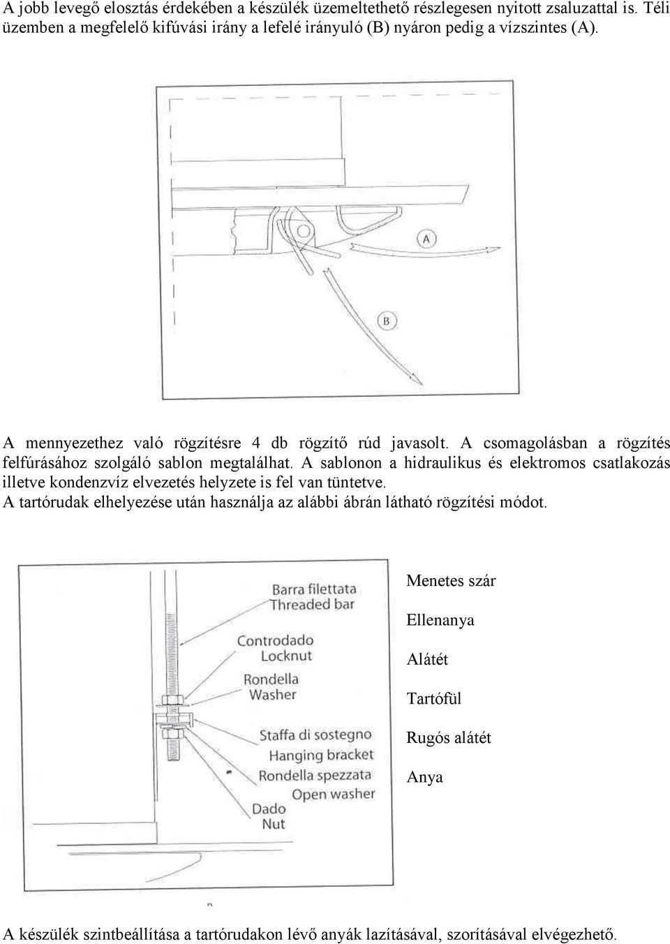 A csomagolásban a rögzítés felfúrásához szolgáló sablon megtalálhat.