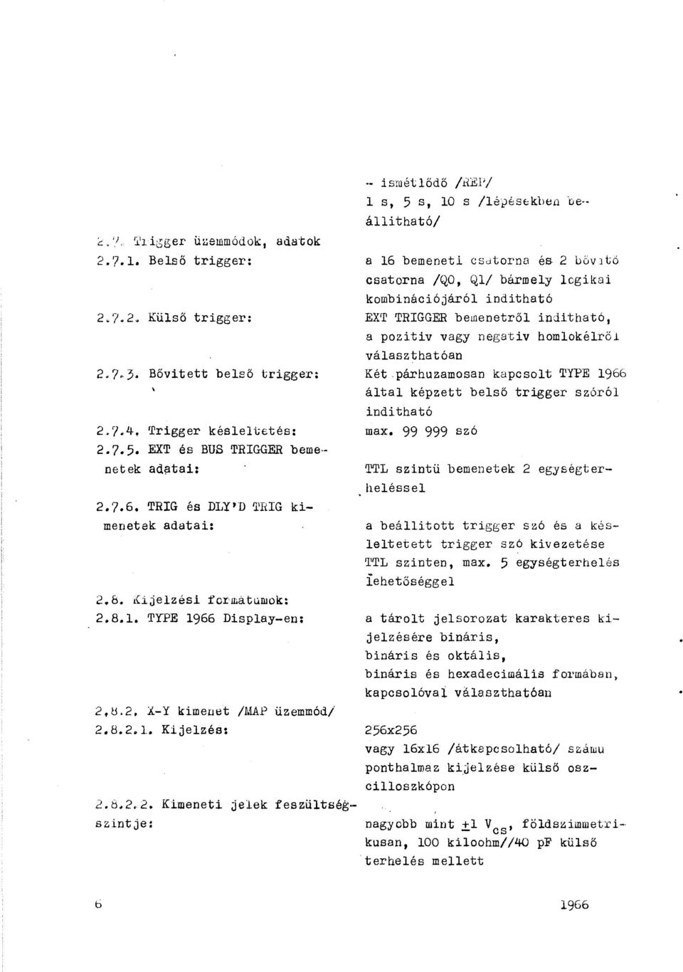 :kel1 De áitható/ a 16 bemeneti esdtrna és 2 böv1tó csatrna /QO, Q/ bármey egikai kmbinációjáró inditható EX'r TRIGGER beuenetrő inditható 1 a pzitiv vagy negativ hmkérő váaszthatóan Két párhuzamsan