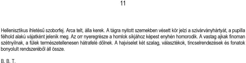 meg. Az orr nyeregrésze a homlok síkjához képest enyhén homorodik.