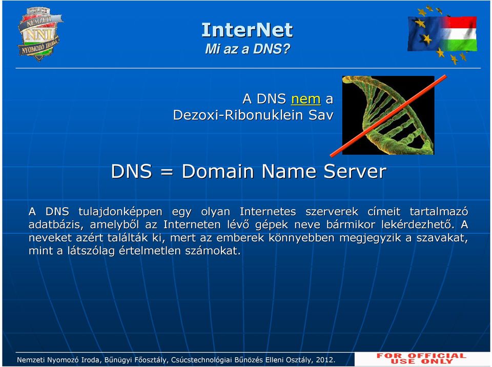 Internetes es szerverek címeit c tartalmazó adatbázis, amelyből l az Interneten lévől gépek