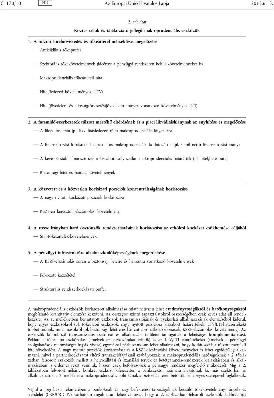 tőkeáttételi ráta Hitel/fedezeti követelmények (LTV) Hitel/jövedelem és adósságtörlesztés/jövedelem arányra vonatkozó követelmények (LTI) 2.