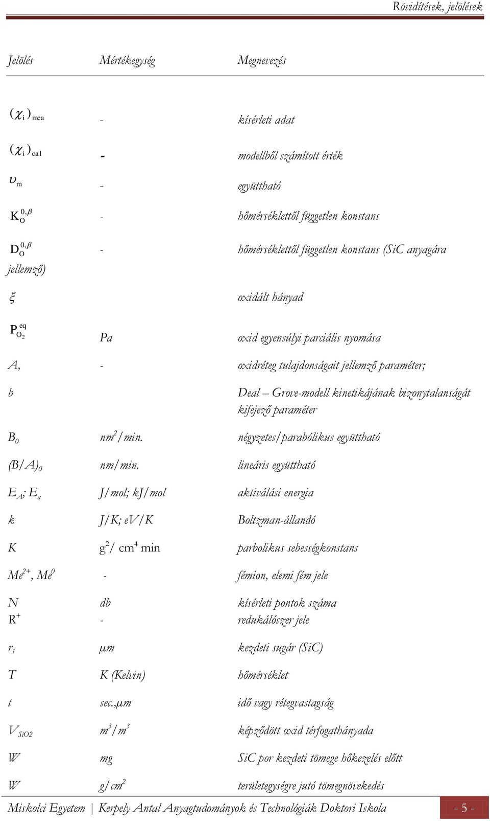 kinetikájának bizonytalanságát kifejező paraméter B 0 nm 2 /min. négyzetes/parabólikus együttható (B/A) 0 nm/min.
