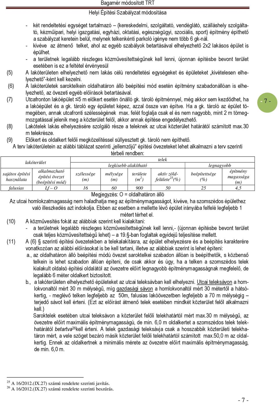 - a területnek legalább részleges közmővesítettségőnek kell lenni, újonnan építésbe bevont terület esetében is ez a feltétel érvényesül (5) A lakóterületen elhelyezhetı nem lakás célú rendeltetési