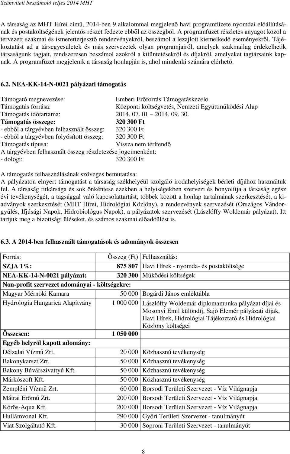 Tájékoztatást ad a társegyesületek és más szervezetek olyan programjairól, amelyek szakmailag érdekelhetik társaságunk tagjait, rendszeresen beszámol azokról a kitüntetésekről és díjakról, amelyeket