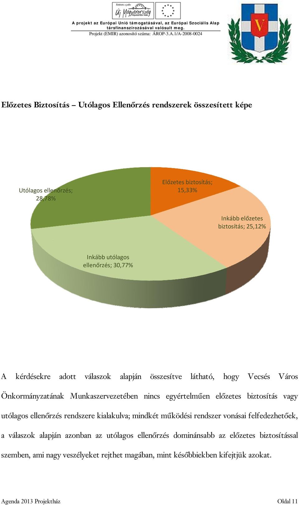 egyértelműen előzetes biztosítás vagy utólagos ellenőrzés rendszere kialakulva; mindkét működési rendszer vonásai felfedezhetőek, a válaszok alapján azonban az