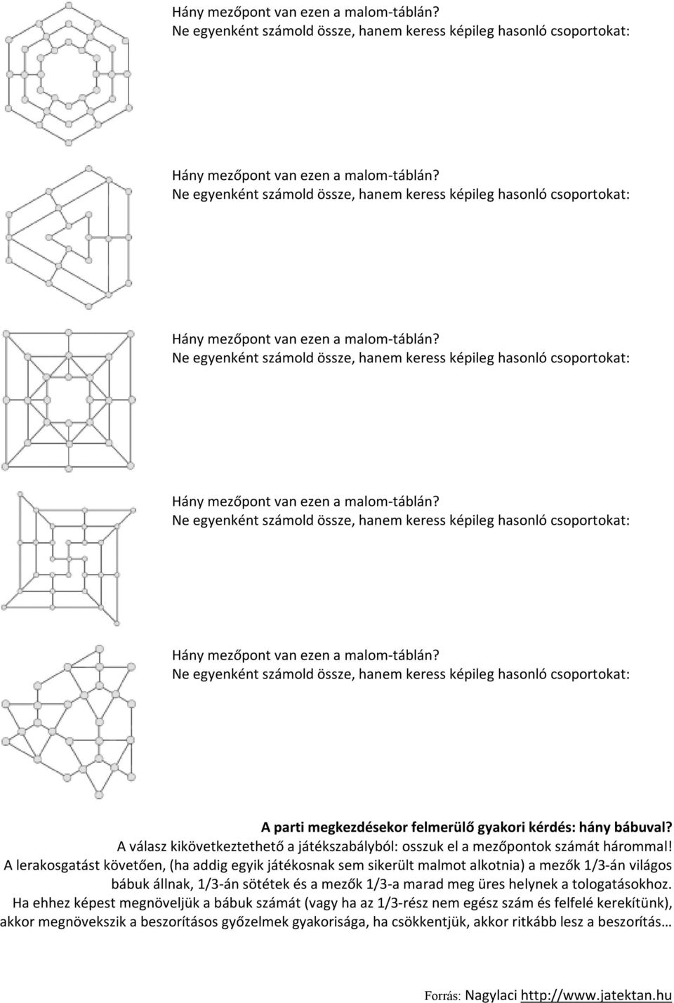 Ne egyenként számold össze, hanem keress képileg hasonló csoportokat: A parti megkezdésekor felmerülő gyakori kérdés: hány bábuval?