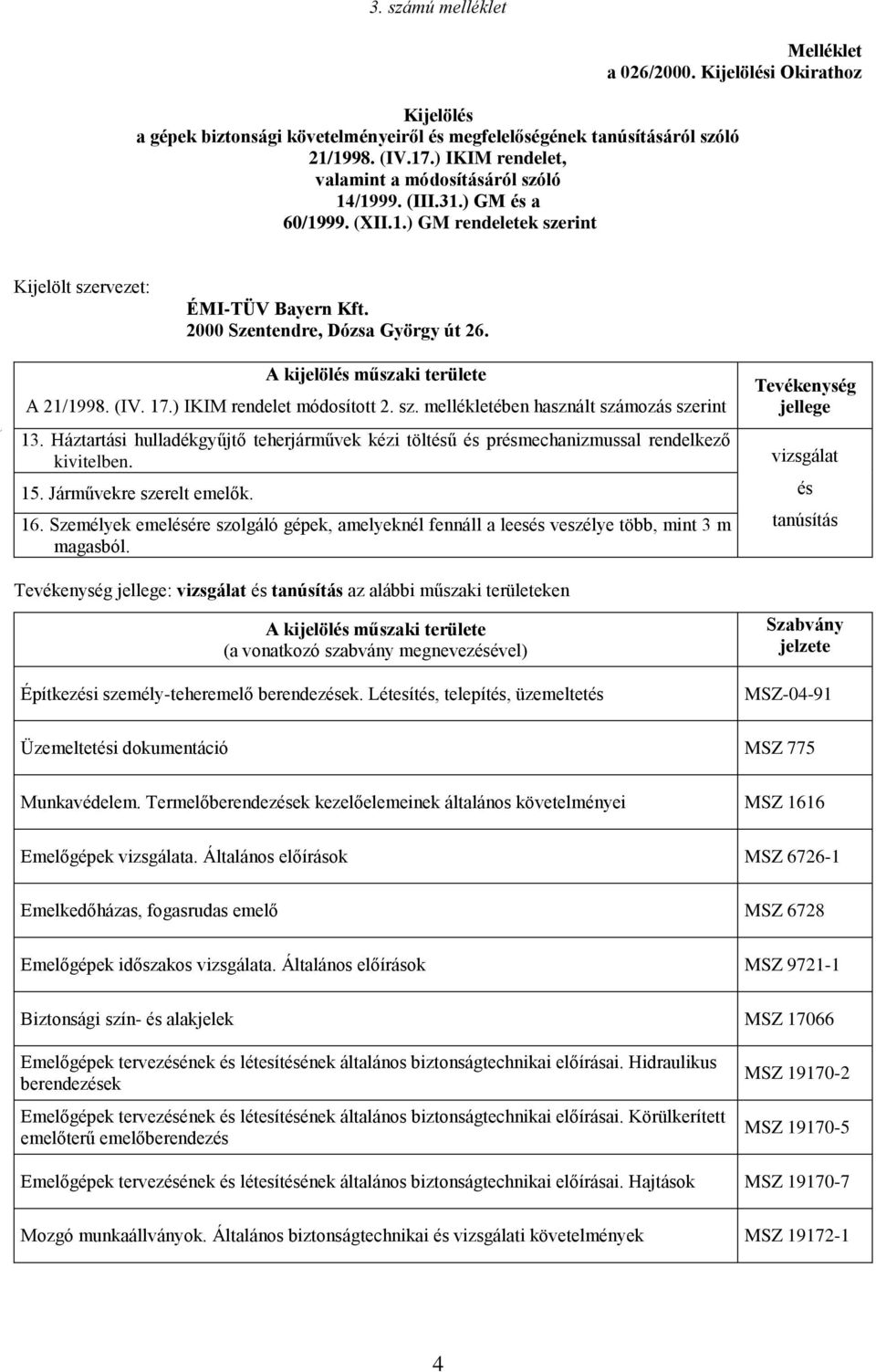 Háztartási hulladékgyűjtő teherjárművek kézi töltésű és présmechanizmussal rendelkező kivitelben. 15. Járművekre szerelt emelők. 16.