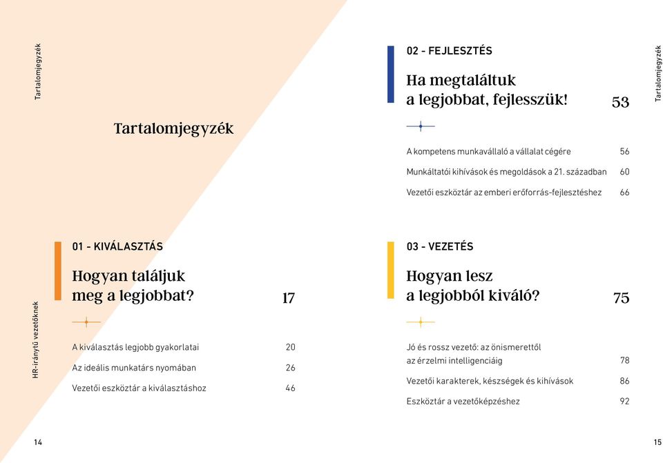 században 60 Vezetői eszköztár az emberi erőforrás-fejlesztéshez 66 01 - kiválasztás 03 - Vezetés Hogyan találjuk meg a legjobbat?