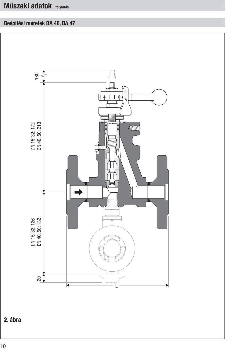 DN 15-32: 126 DN 40, 50: 132 DN