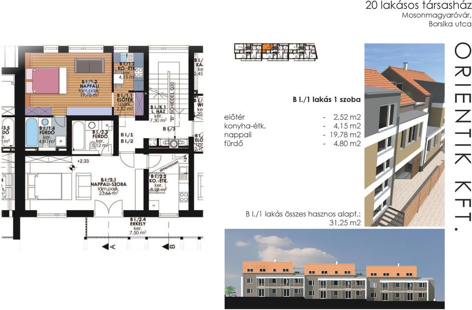 - 4,15 m2-19,78 m2 fürdő -