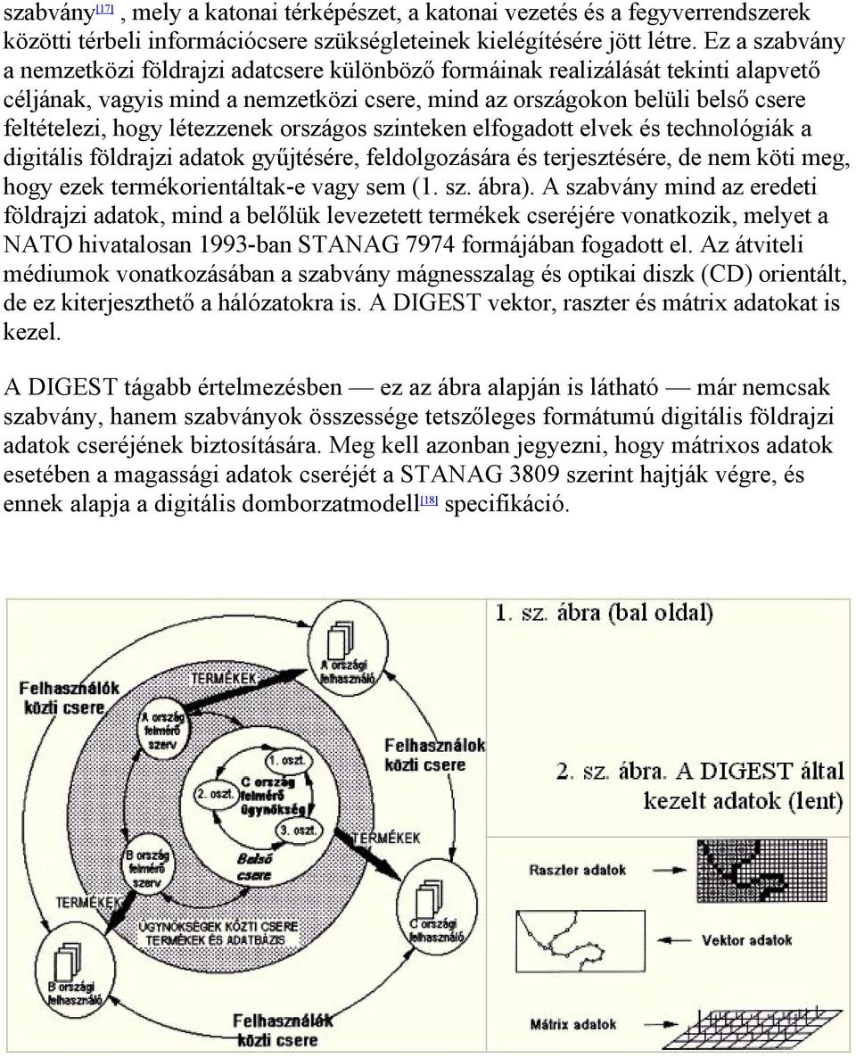 létezzenek országos szinteken elfogadott elvek és technológiák a digitális földrajzi adatok gyűjtésére, feldolgozására és terjesztésére, de nem köti meg, hogy ezek termékorientáltak-e vagy sem (1. sz. ábra).