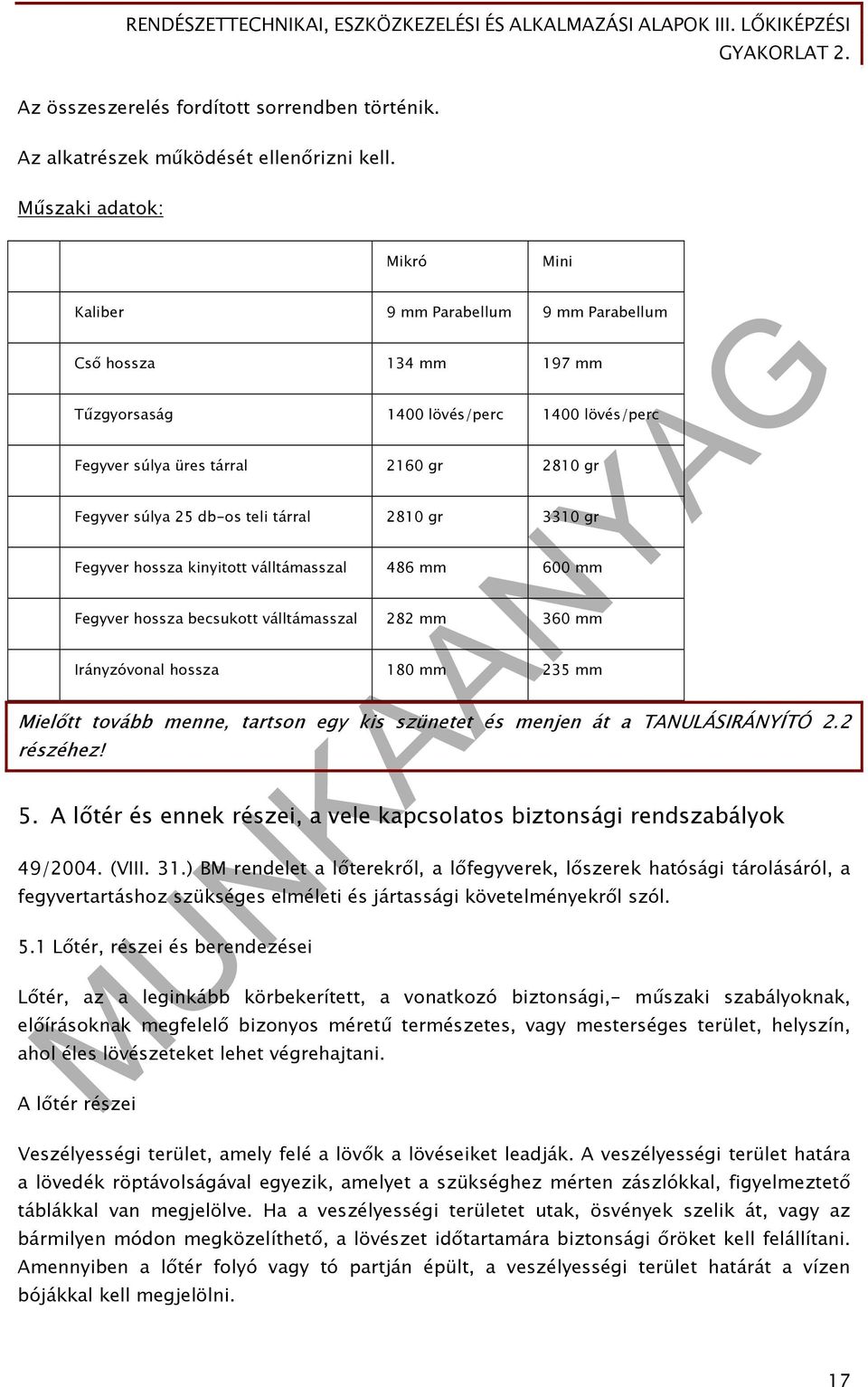 db-os teli tárral 2810 gr 3310 gr Fegyver hossza kinyitott válltámasszal 486 mm 600 mm Fegyver hossza becsukott válltámasszal 282 mm 360 mm Irányzóvonal hossza 180 mm 235 mm Mielőtt tovább menne,