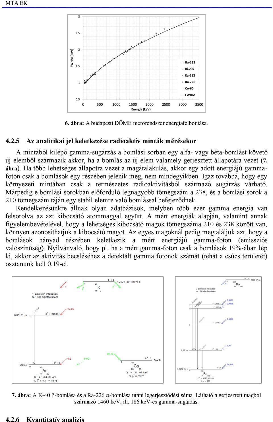 valamely gerjesztett állapotára vezet (7. ábra). Ha több lehetséges állapotra vezet a magátalakulás, akkor egy adott energiájú gammafoton csak a bomlások egy részében jelenik meg, nem mindegyikben.