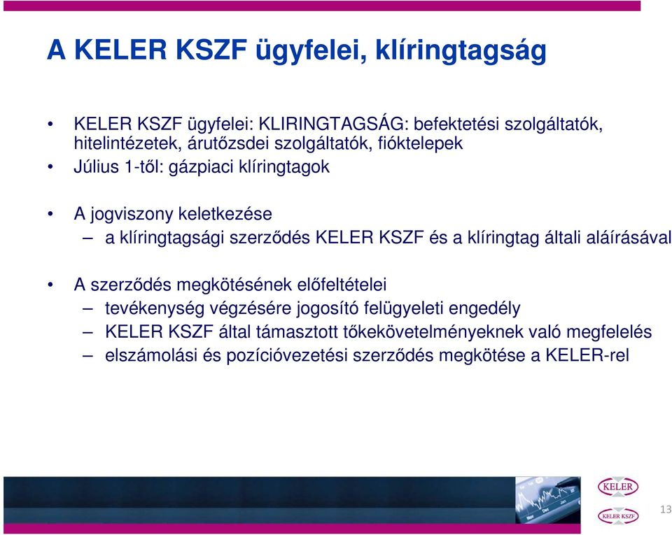 és a klíringtag általi aláírásával A szerződés megkötésének előfeltételei tevékenység végzésére jogosító felügyeleti engedély