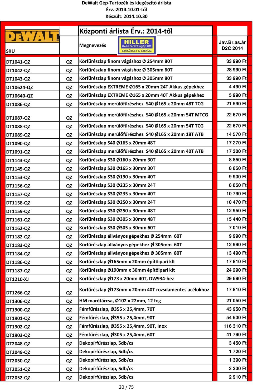 merülőfűrészhez S40 Ø165 x 20mm 54T MTCG 22 670 Ft DT1088 Körfűrészlap merülőfűrészhez S40 Ø165 x 20mm 54T TCG 22 670 Ft DT1089 Körfűrészlap merülőfűrészhez S40 Ø165 x 20mm 18T ATB 14 570 Ft DT1090