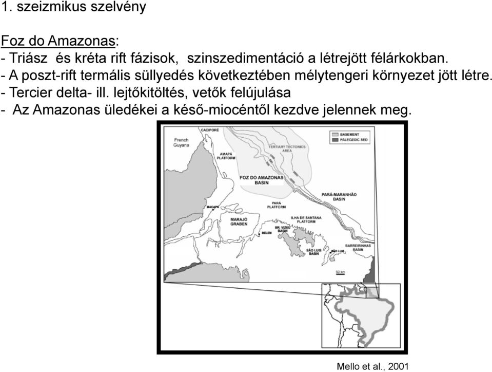 - A poszt-rift termális süllyedés következtében mélytengeri környezet jött létre.