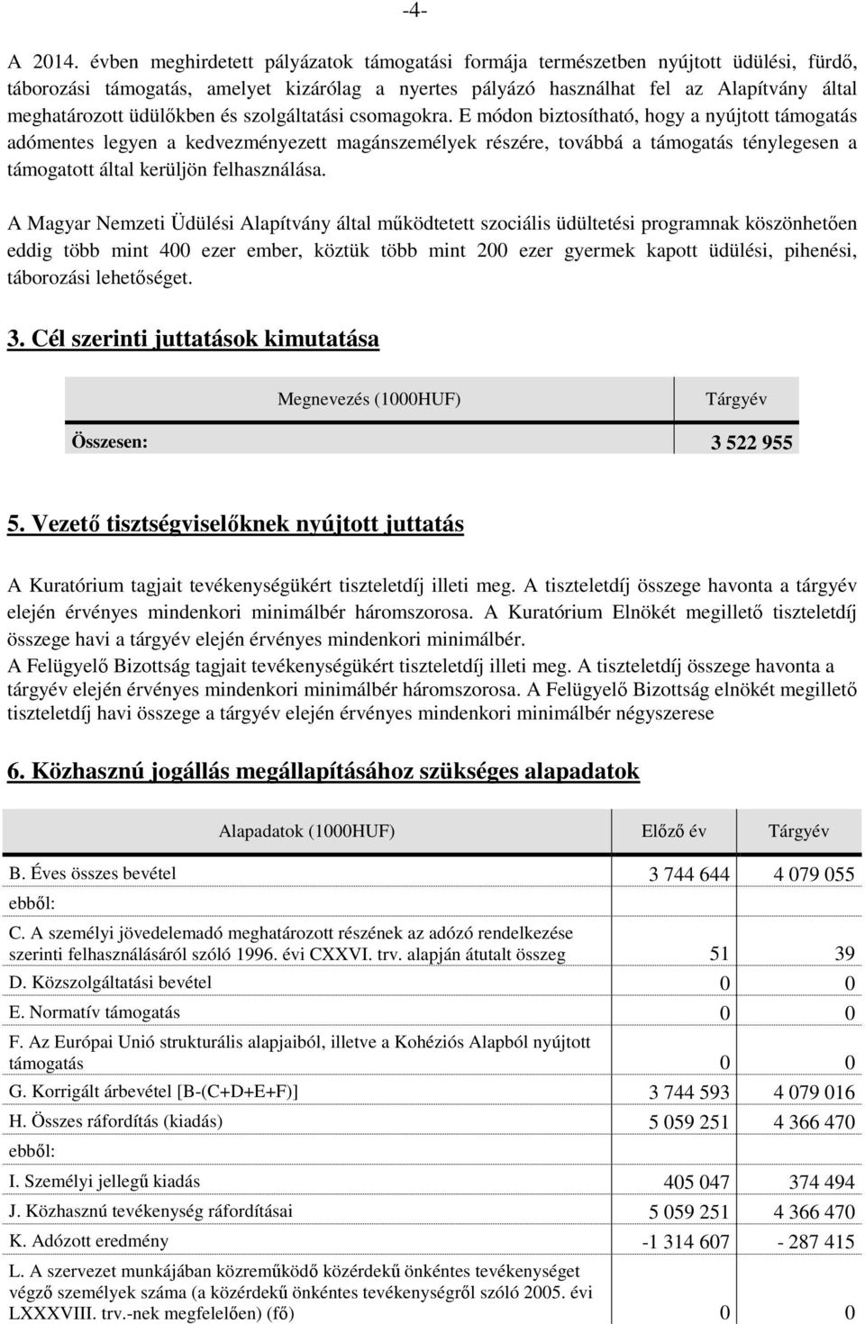 üdülőkben és szolgáltatási csomagokra.