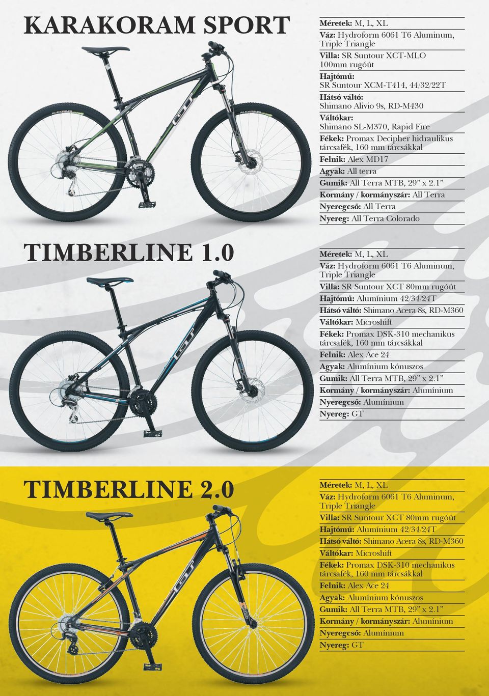 Fékek: Promax Decipher hidraulikus Felnik: Alex MD17 Gumik: All Terra MTB, 29 x 2.