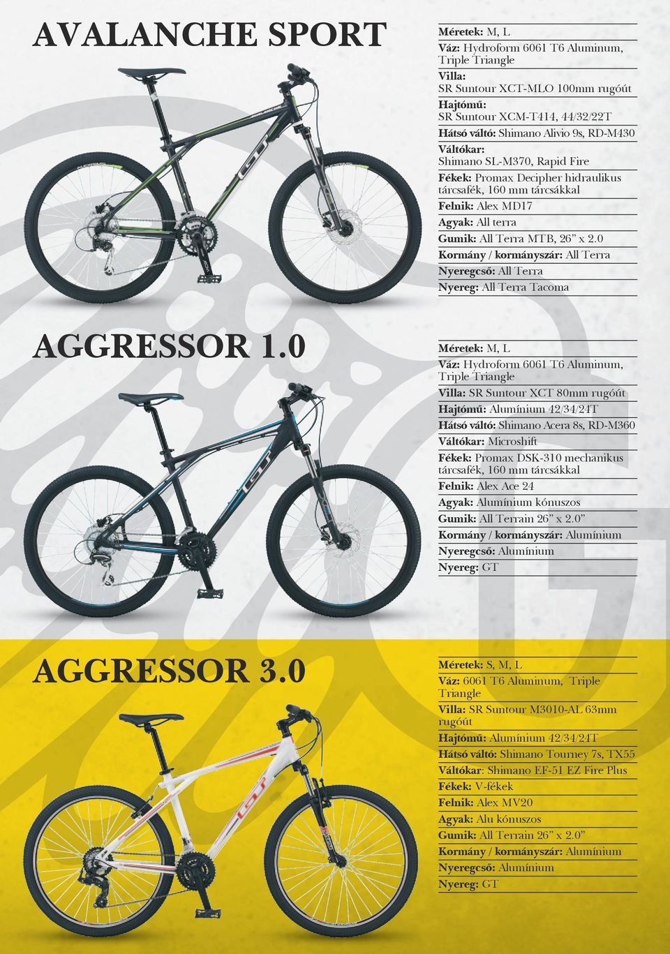 Fékek: Promax Decipher hidraulikus Felnik: Alex MD17 Gumik: All Terra MTB, 26 x 2.