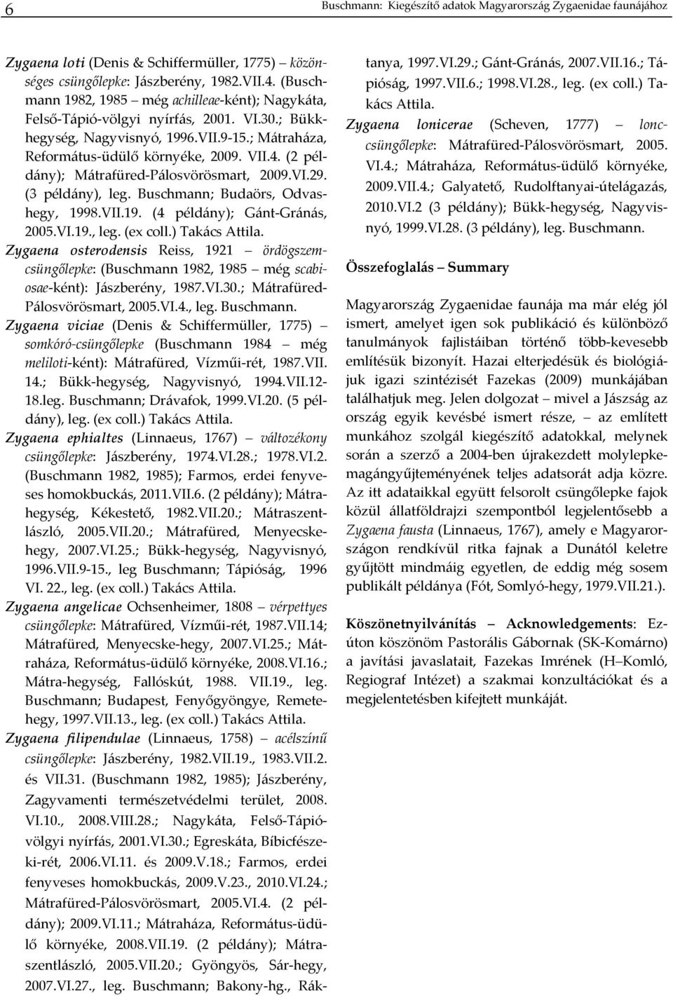 (2 példány); Mátrafüred Pálosvörösmart, 2009.VI.29. (3 példány), leg. Buschmann; Budaörs, Odvashegy, 1998.VII.19. (4 példány); Gánt Gránás, 2005.VI.19., leg. (ex coll.) Takács Attila.