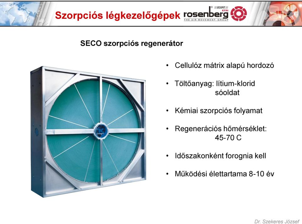 sóoldat Kémiai szorpciós folyamat Regenerációs