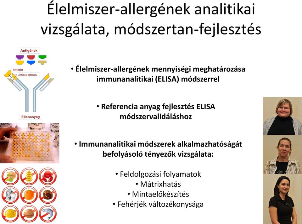 ELISA módszervalidáláshoz Immunanalitikai módszerek alkalmazhatóságát befolyásoló