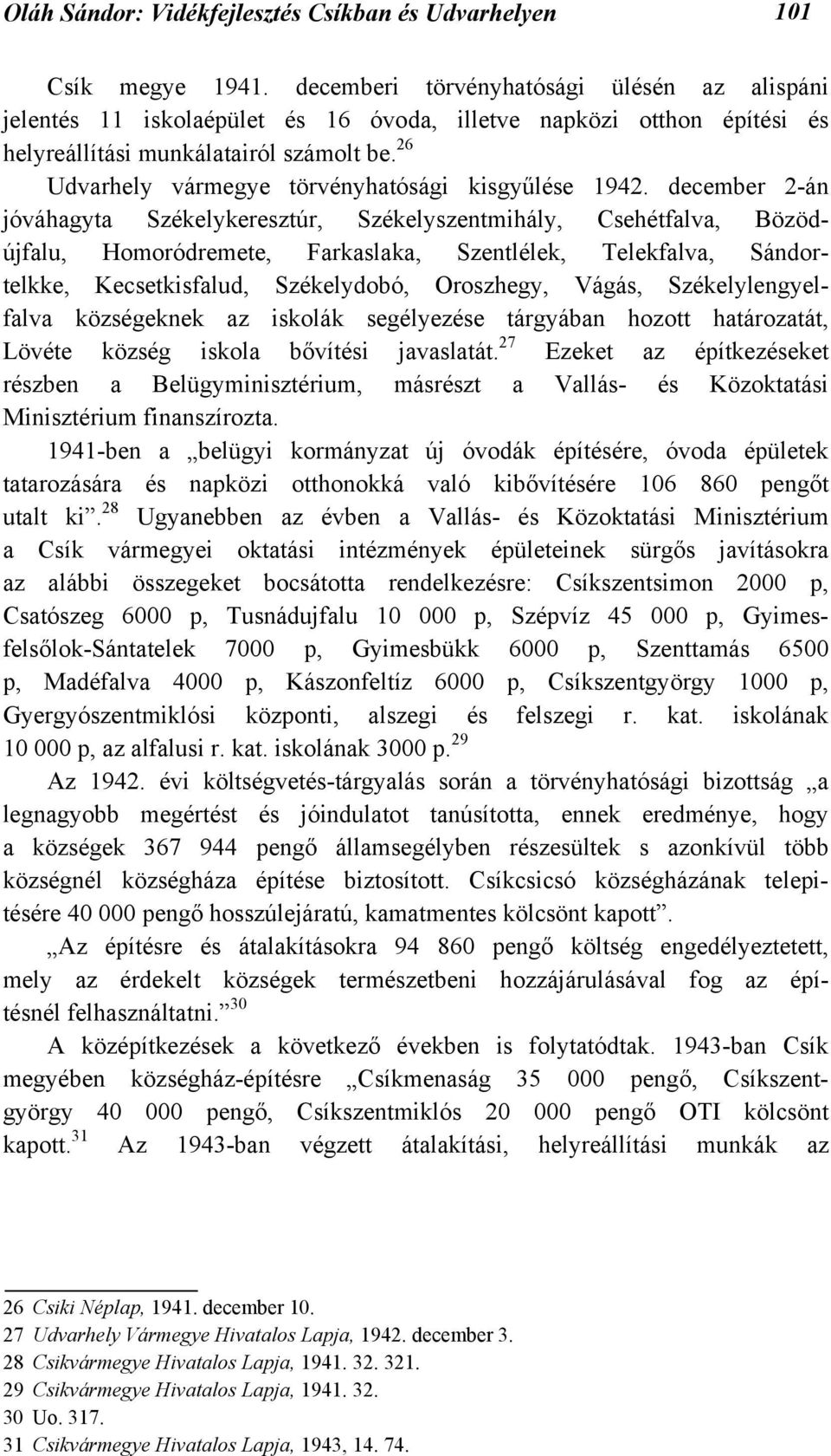 26 Udvarhely vármegye törvényhatósági kisgyűlése 1942.