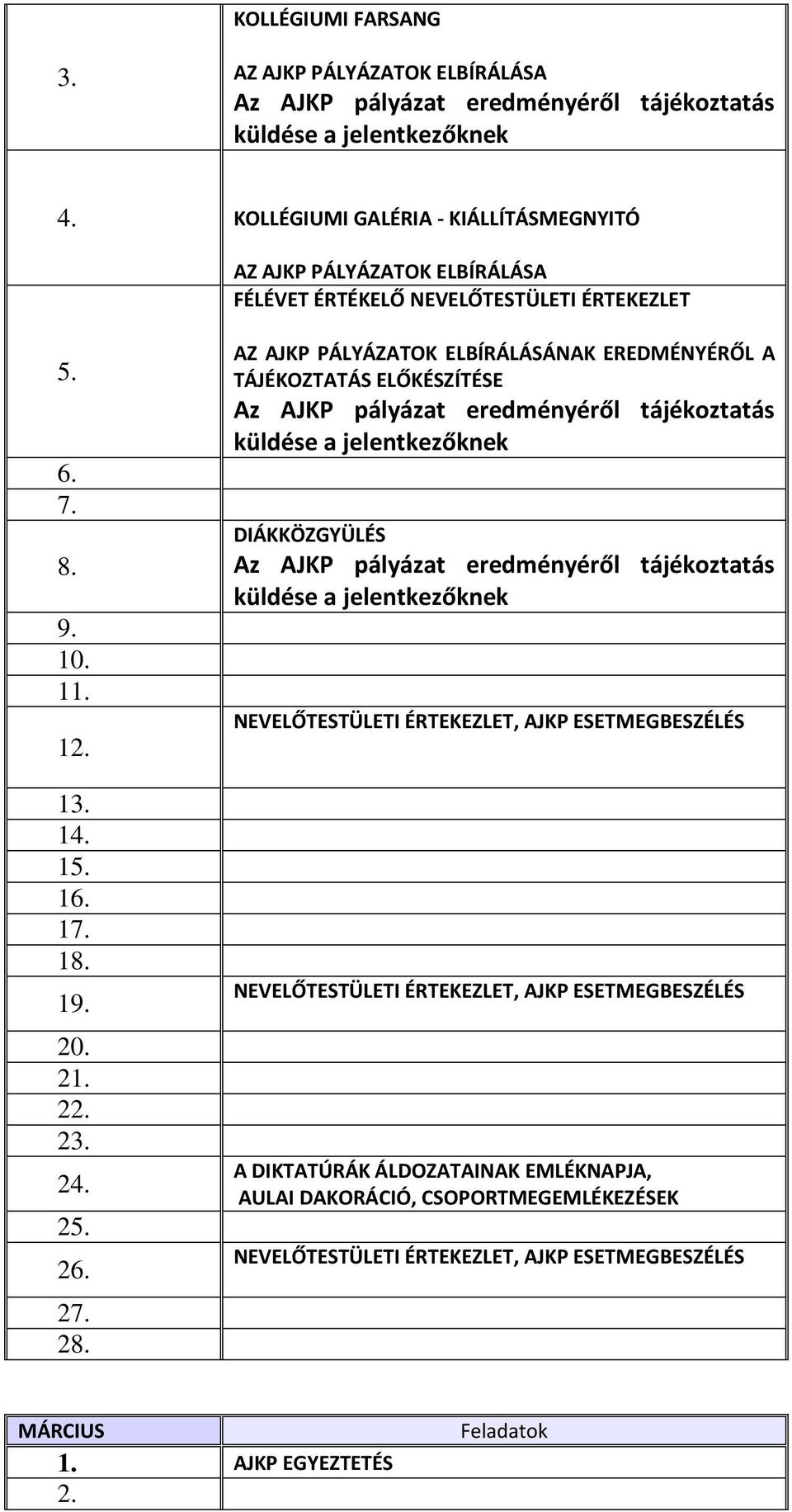 PÁLYÁZATOK ELBÍRÁLÁSÁNAK EREDMÉNYÉRŐL A TÁJÉKOZTATÁS ELŐKÉSZÍTÉSE Az AJKP pályázat eredményéről tájékoztatás küldése a jelentkezőknek