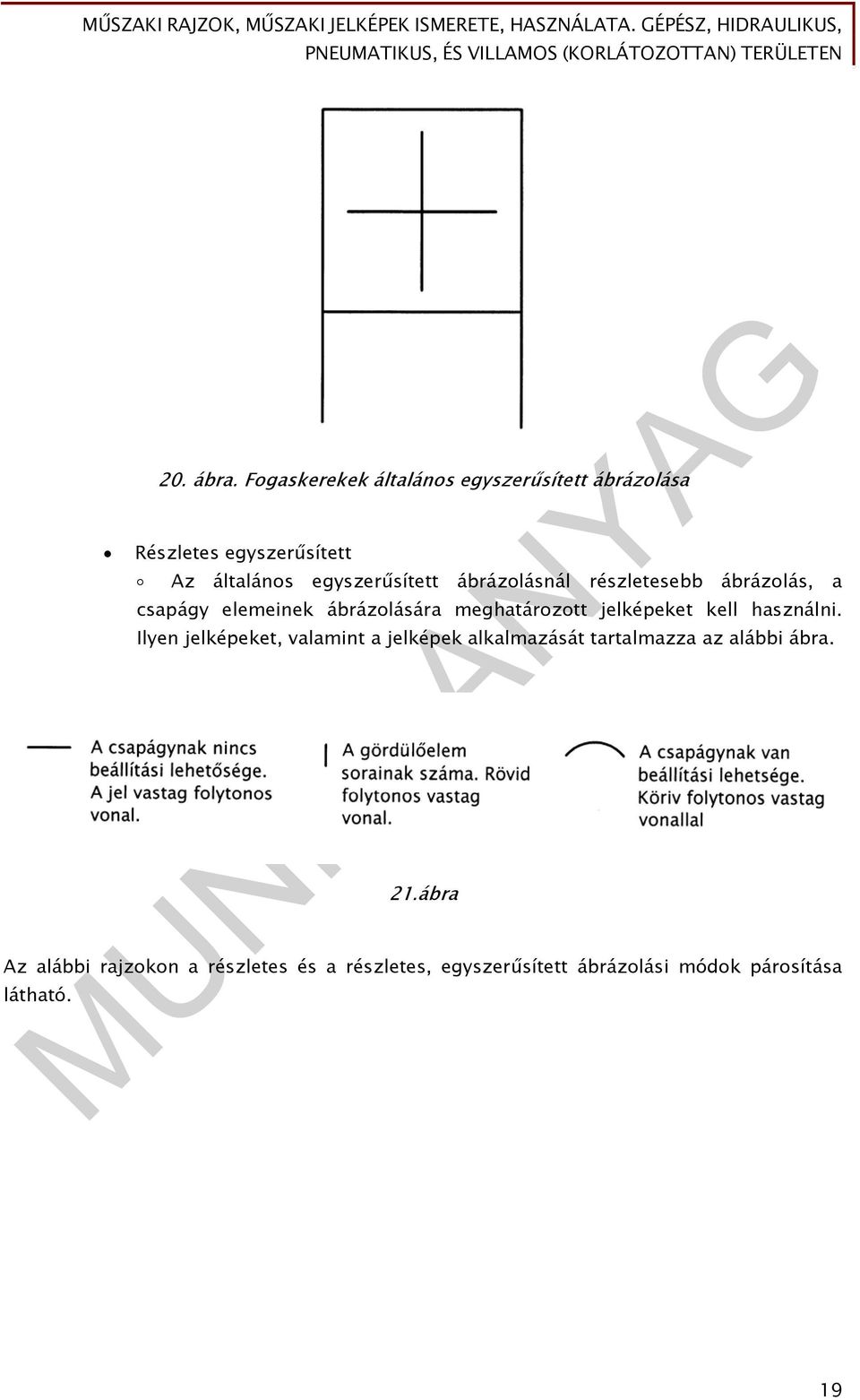 ábrázolásnál részletesebb ábrázolás, a csapágy elemeinek ábrázolására meghatározott jelképeket kell