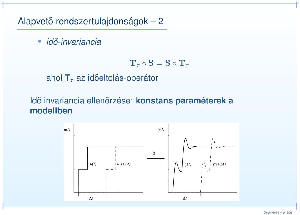invariancia ellenőrzése: konstans paraméterek a