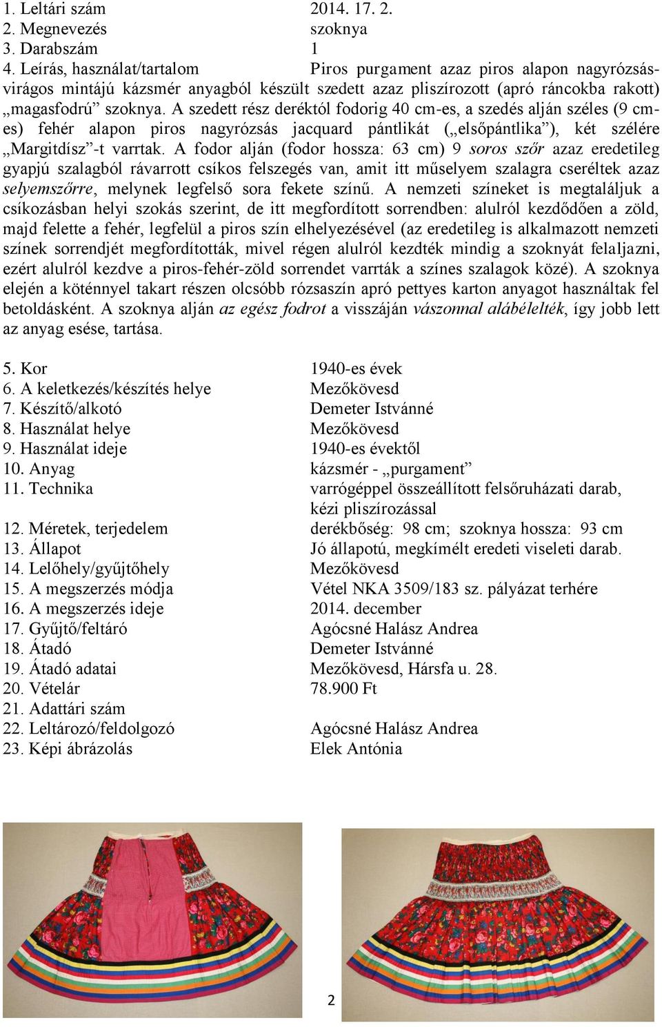 2014. évi NKA pályázat leírókartonjai - PDF Ingyenes letöltés