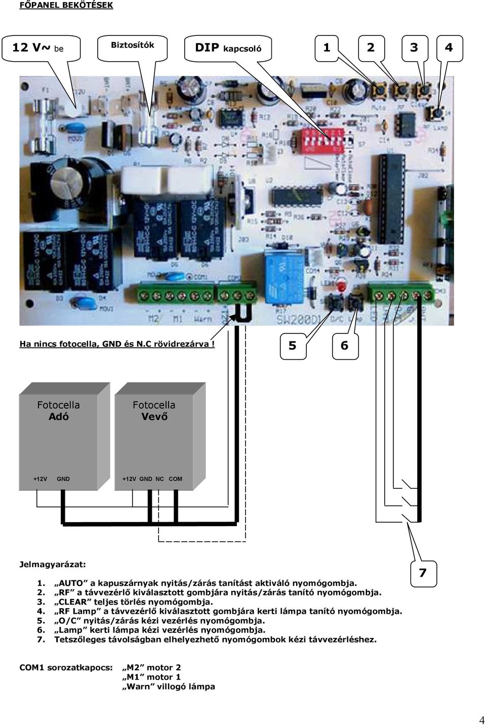 Szárnyaskapu nyitó Kezelési Útmutató SW-200 (D1) - PDF Ingyenes letöltés